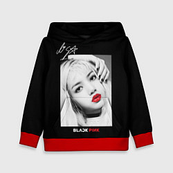 Толстовка-худи детская Blackpink Lisa Autograph, цвет: 3D-красный