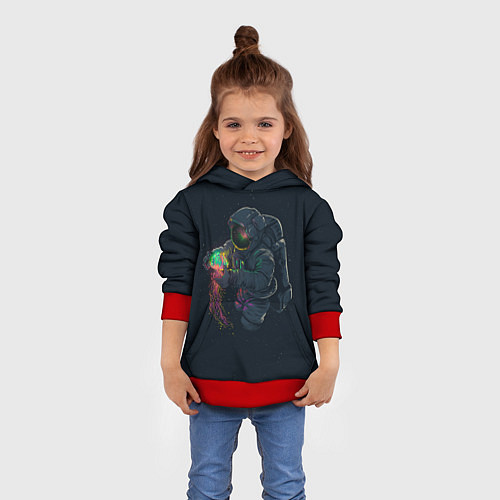 Детская толстовка Неизведанный космос / 3D-Красный – фото 4