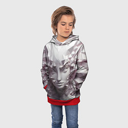 Толстовка-худи детская Скульптура с шипами, цвет: 3D-красный — фото 2