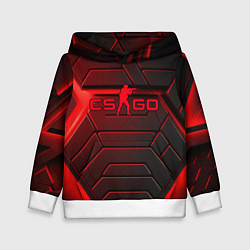 Толстовка-худи детская Red neon CS GO, цвет: 3D-белый