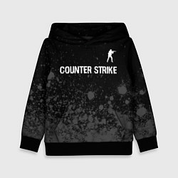 Толстовка-худи детская Counter Strike glitch на темном фоне: символ сверх, цвет: 3D-черный