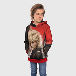 Толстовка-худи детская Смотрящая за районом, цвет: 3D-красный — фото 2