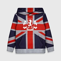 Толстовка-худи детская Asking Alexandria британский флаг, цвет: 3D-меланж
