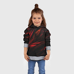 Толстовка-худи детская Black red background, цвет: 3D-меланж — фото 2