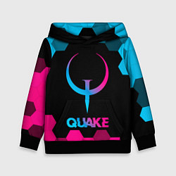 Толстовка-худи детская Quake - neon gradient, цвет: 3D-черный