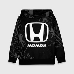 Толстовка-худи детская Honda speed на темном фоне со следами шин, цвет: 3D-черный