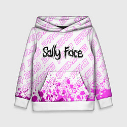 Толстовка-худи детская Sally Face pro gaming: символ сверху, цвет: 3D-белый