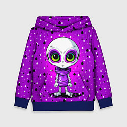 Толстовка-худи детская Alien - purple color, цвет: 3D-синий
