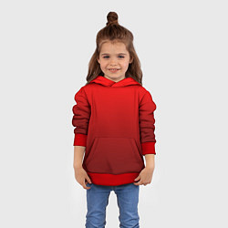 Толстовка-худи детская Градиент красный тёмный, цвет: 3D-красный — фото 2