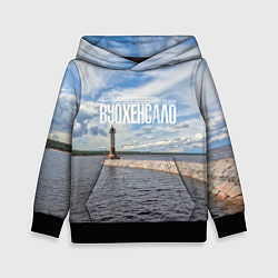 Толстовка-худи детская Маяк на Ладоге, цвет: 3D-черный