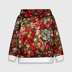 Детская толстовка Платок цветочный узор