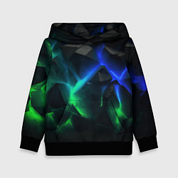 Детская толстовка Разлом синих и зеленых плит