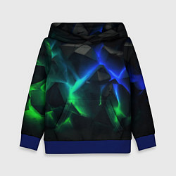 Детская толстовка Разлом синих и зеленых плит