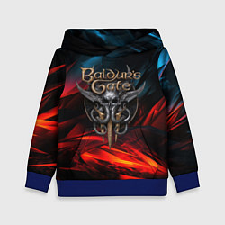 Толстовка-худи детская Baldurs Gate 3 logo, цвет: 3D-синий