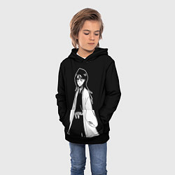 Толстовка-худи детская Рукия - Блич, цвет: 3D-черный — фото 2