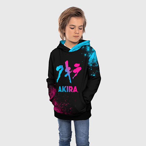 Детская толстовка Akira - neon gradient / 3D-Черный – фото 3