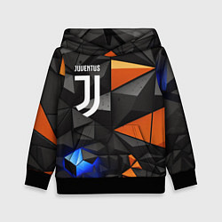 Толстовка-худи детская Juventus orange black style, цвет: 3D-черный