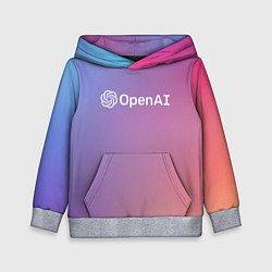 Толстовка-худи детская OpenAI, цвет: 3D-меланж