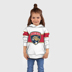 Толстовка-худи детская Florida panthers - uniform - hockey, цвет: 3D-белый — фото 2