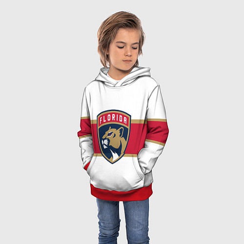 Детская толстовка Florida panthers - uniform - hockey / 3D-Красный – фото 3