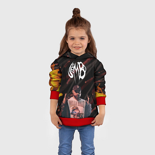 Детская толстовка Jeembo - hella hillz / 3D-Красный – фото 4