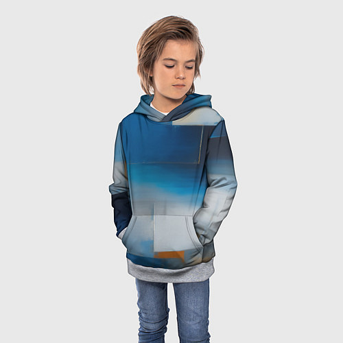 Детская толстовка Синяя палитра / 3D-Меланж – фото 3