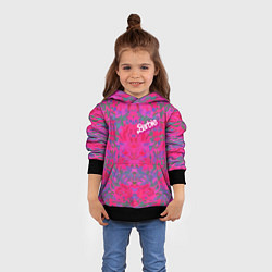 Толстовка-худи детская Barbie - fashion pattern, цвет: 3D-черный — фото 2