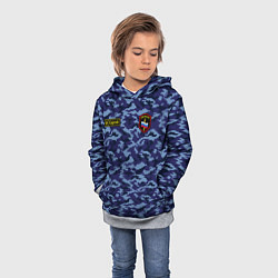 Толстовка-худи детская Камуфляж охрана - Сергей, цвет: 3D-меланж — фото 2