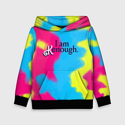 Толстовка-худи детская I Am Kenough Tie-Dye, цвет: 3D-черный