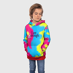 Толстовка-худи детская I Am Kenough Tie-Dye, цвет: 3D-красный — фото 2