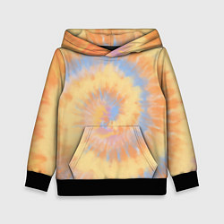 Толстовка-худи детская Tie-Dye дизайн, цвет: 3D-черный