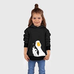 Толстовка-худи детская Ок гусь, цвет: 3D-черный — фото 2