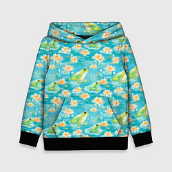 Детская толстовка Кувшинки и лягушки