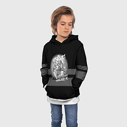 Толстовка-худи детская Luffy gear 5 - старый мультфильм, цвет: 3D-белый — фото 2