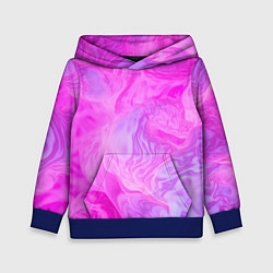 Толстовка-худи детская Розовая текстура, цвет: 3D-синий