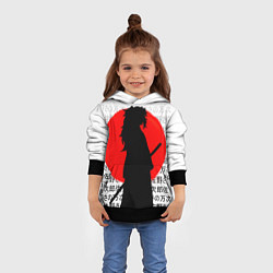 Толстовка-худи детская Ёриичи - клинок рассекающий демонов - силуэт, цвет: 3D-черный — фото 2