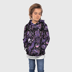 Толстовка-худи детская Ведьминский паттерн, цвет: 3D-белый — фото 2
