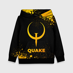 Толстовка-худи детская Quake - gold gradient, цвет: 3D-черный