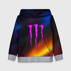 Толстовка-худи детская Monster energy gradient color, цвет: 3D-меланж