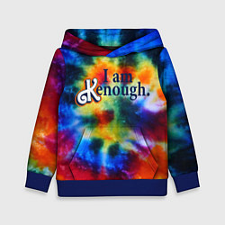 Толстовка-худи детская Барби - i am kenough, цвет: 3D-синий