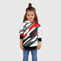 Толстовка-худи детская Mass effect - white uniform n7, цвет: 3D-черный — фото 2