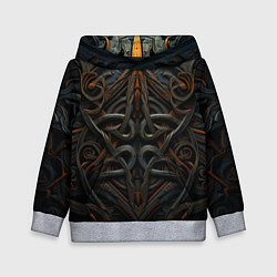 Толстовка-худи детская Орнамент в викинг-стиле, цвет: 3D-меланж