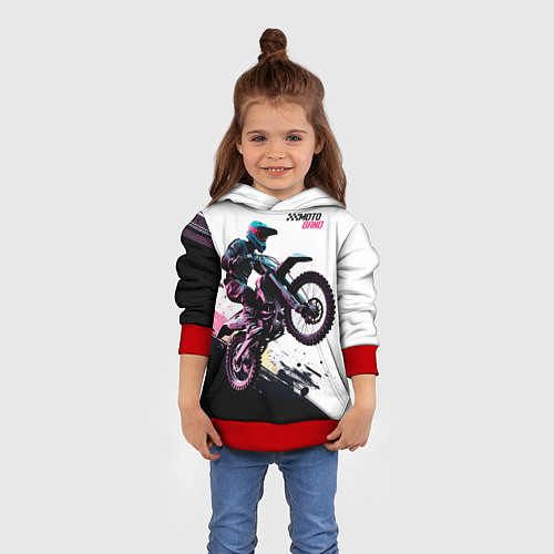 Детская толстовка Moto band / 3D-Красный – фото 4