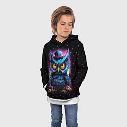 Толстовка-худи детская Magic owl, цвет: 3D-белый — фото 2