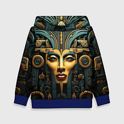 Толстовка-худи детская Египетские фараоны, цвет: 3D-синий