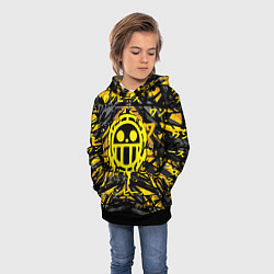 Толстовка-худи детская One Piece Trafalgar symbol, цвет: 3D-черный — фото 2