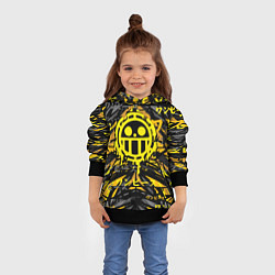 Толстовка-худи детская One Piece Trafalgar symbol, цвет: 3D-черный — фото 2