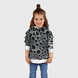 Толстовка-худи детская Пузыри и отражение, цвет: 3D-белый — фото 2