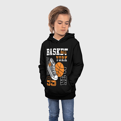 Детская толстовка Basketball New York / 3D-Черный – фото 3