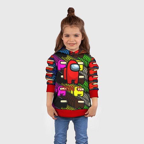 Детская толстовка Among us games / 3D-Красный – фото 4